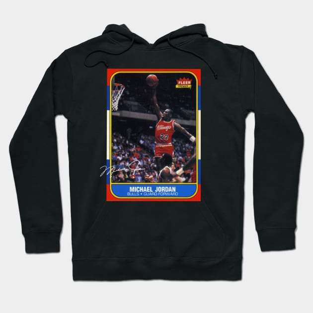 Michael Jordan 1986 Rookie Card Hoodie by Juantamad